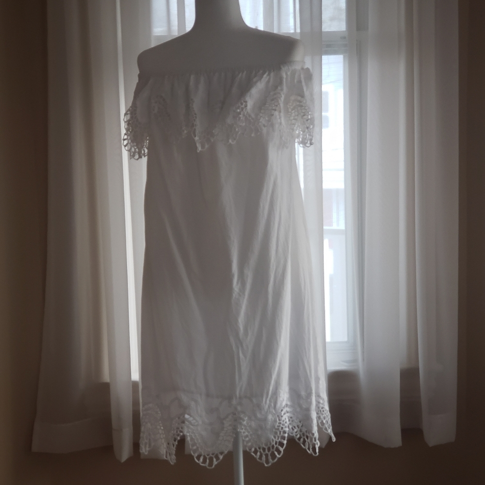 White Off shoulder Dress